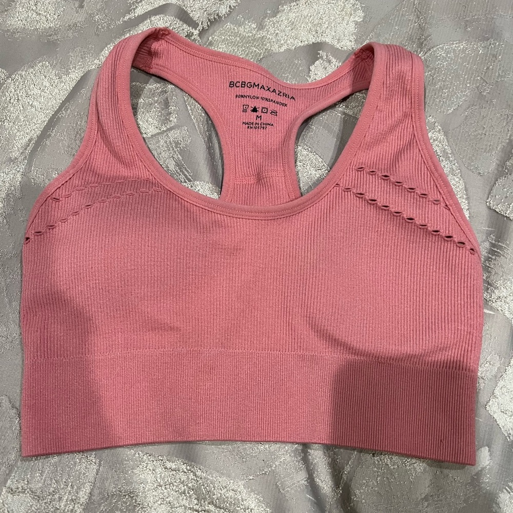 BCBGMAXAZRIA pink sports bra